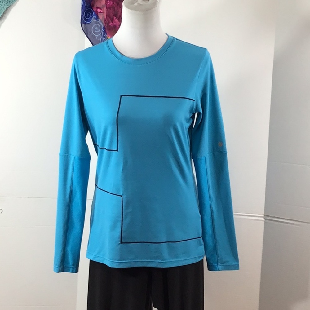 EP Sport blue LS athletic top S